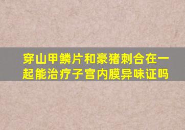 穿山甲鳞片和豪猪刺合在一起能治疗子宫内膜异味证吗