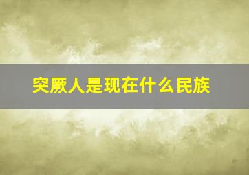 突厥人是现在什么民族