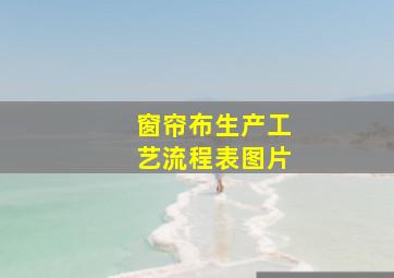 窗帘布生产工艺流程表图片