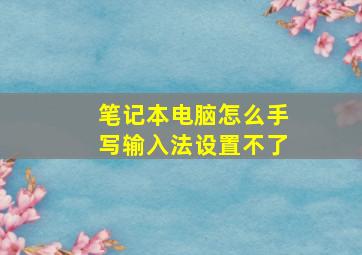 笔记本电脑怎么手写输入法设置不了