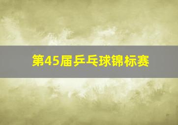 第45届乒乓球锦标赛