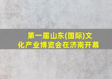 第一届山东(国际)文化产业博览会在济南开幕