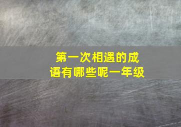 第一次相遇的成语有哪些呢一年级