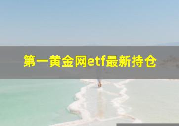 第一黄金网etf最新持仓