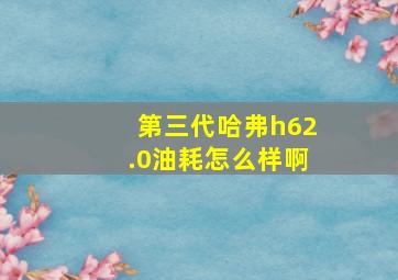 第三代哈弗h62.0油耗怎么样啊