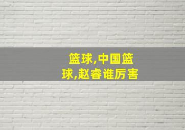 篮球,中国篮球,赵睿谁厉害