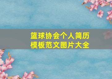 篮球协会个人简历模板范文图片大全