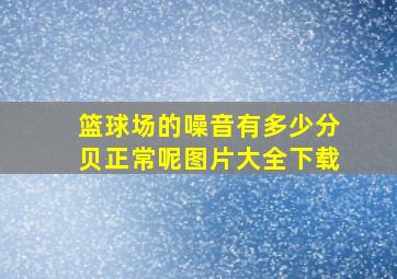 篮球场的噪音有多少分贝正常呢图片大全下载