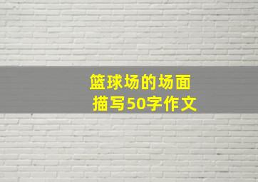 篮球场的场面描写50字作文