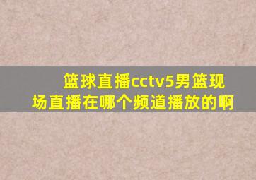 篮球直播cctv5男篮现场直播在哪个频道播放的啊