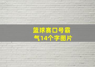 篮球赛口号霸气14个字图片