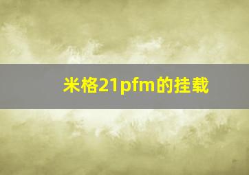 米格21pfm的挂载