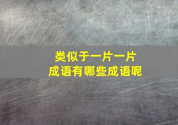 类似于一片一片成语有哪些成语呢