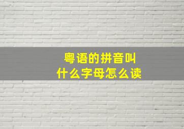 粤语的拼音叫什么字母怎么读