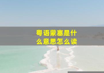 粤语蒙塞是什么意思怎么读