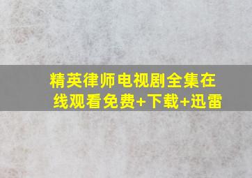 精英律师电视剧全集在线观看免费+下载+迅雷