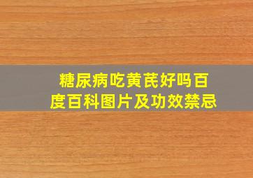 糖尿病吃黄芪好吗百度百科图片及功效禁忌