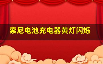 索尼电池充电器黄灯闪烁