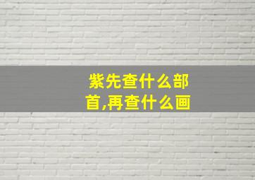 紫先查什么部首,再查什么画