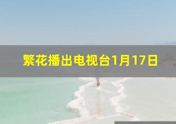 繁花播出电视台1月17日