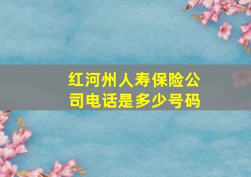 红河州人寿保险公司电话是多少号码