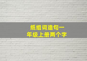 纸组词造句一年级上册两个字