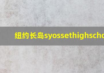 纽约长岛syossethighschool