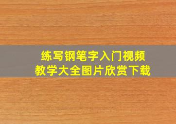 练写钢笔字入门视频教学大全图片欣赏下载