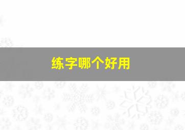 练字哪个好用