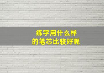 练字用什么样的笔芯比较好呢