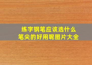 练字钢笔应该选什么笔尖的好用呢图片大全