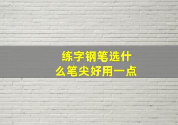 练字钢笔选什么笔尖好用一点