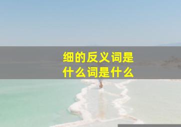 细的反义词是什么词是什么