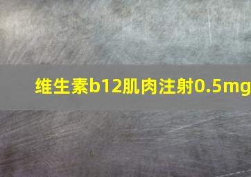 维生素b12肌肉注射0.5mg