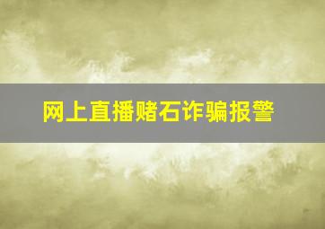 网上直播赌石诈骗报警