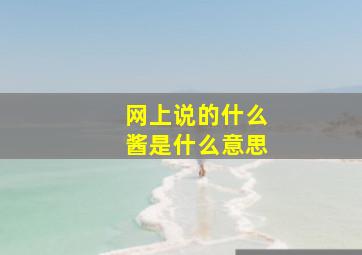 网上说的什么酱是什么意思