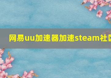 网易uu加速器加速steam社区