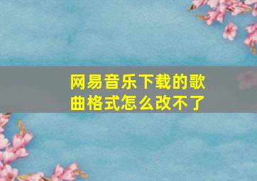 网易音乐下载的歌曲格式怎么改不了