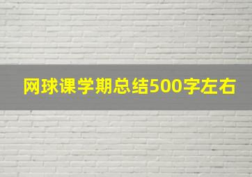 网球课学期总结500字左右