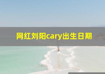 网红刘阳cary出生日期