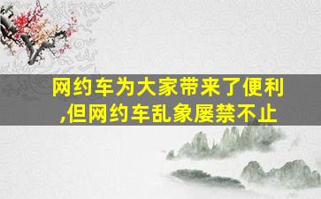 网约车为大家带来了便利,但网约车乱象屡禁不止