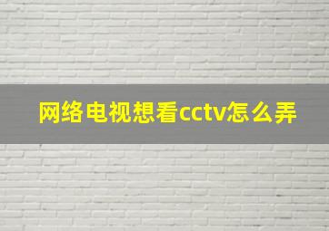 网络电视想看cctv怎么弄