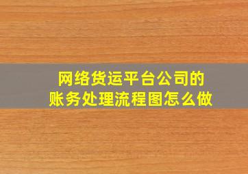 网络货运平台公司的账务处理流程图怎么做