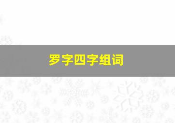 罗字四字组词