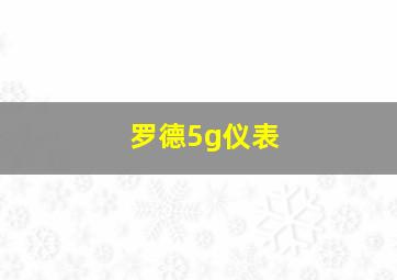 罗德5g仪表