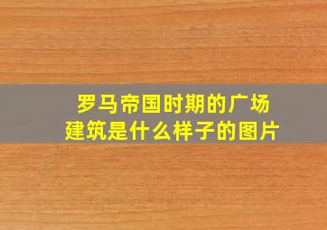 罗马帝国时期的广场建筑是什么样子的图片