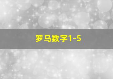 罗马数字1-5