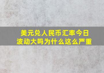 美元兑人民币汇率今日波动大吗为什么这么严重