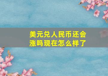 美元兑人民币还会涨吗现在怎么样了