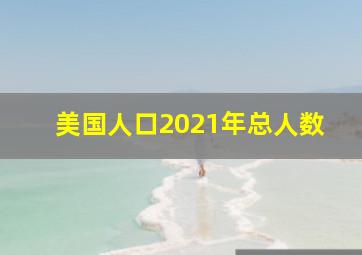 美国人口2021年总人数